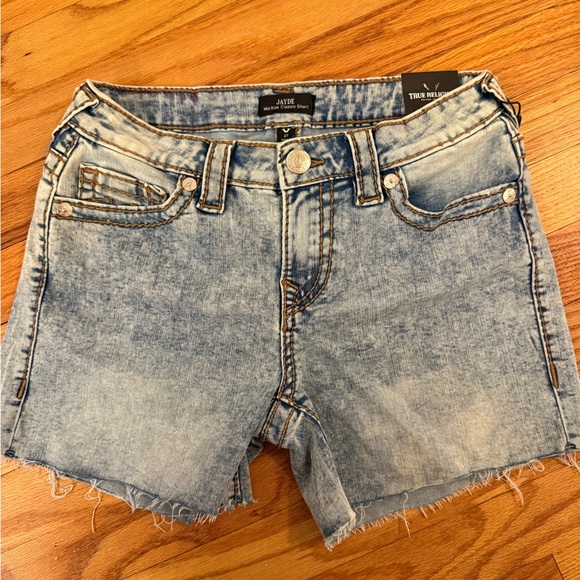 True Religion Light Blue Denim Shorts - Picture 1 of 2